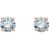 14K Rose 2 CTW Natural Diamond Cocktail-Style Earrings